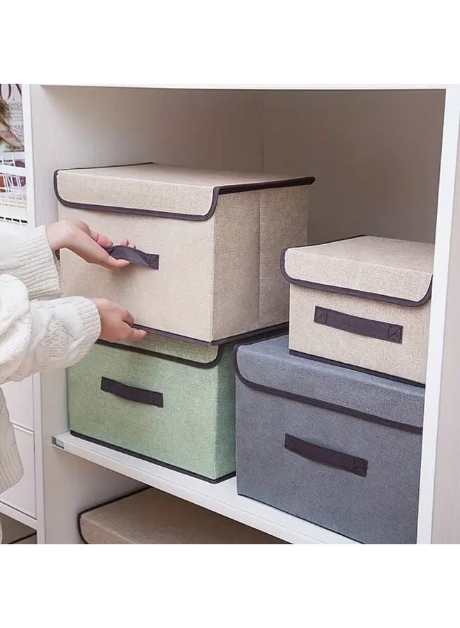 Blue Large Capacity Foldable Storage Box Organizer 9 84in By 7 4in Dustproof Multifunctional - Image 5